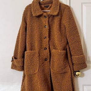 Brown/Tan Teddy Coat - Womens Teddy Coat